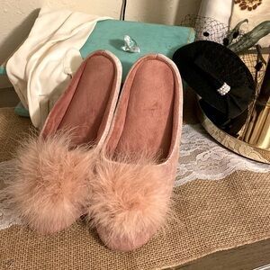 Vintage inspired house slippers/ house shoes Old Hollywood Glam sz 6/7